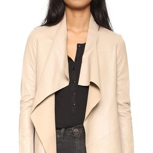 Mackage taupe Draped Genuine Leather Jacket